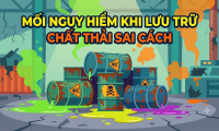 Mối nguy hiểm tiềm ẩn khi lưu trữ chất thải nguy hại sai cách