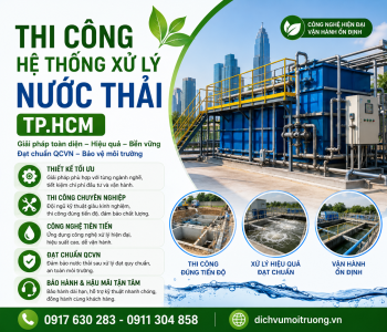 Thi công hệ thống xử lý nước thải TP.HCM