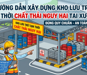 Hướng dẫn xây dựng kho lưu trữ tạm thời chất thải nguy hại tại xưởng