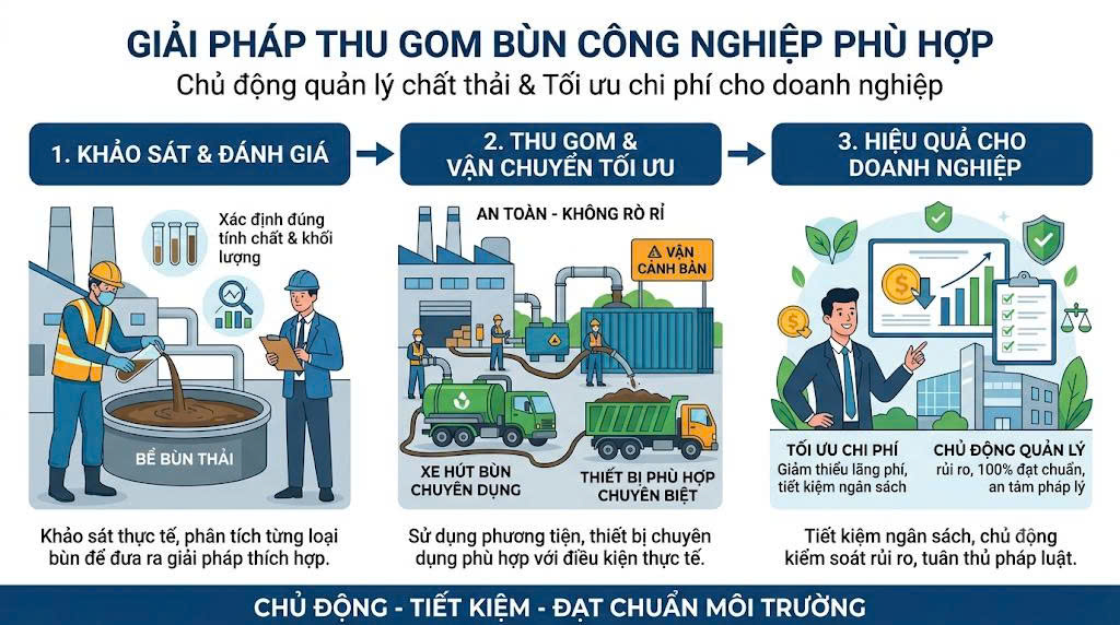 Dịch Vụ Thu Gom Bùn Thải Công Nghiệp (Bùn Nguy Hại & Bùn Thông Thường)