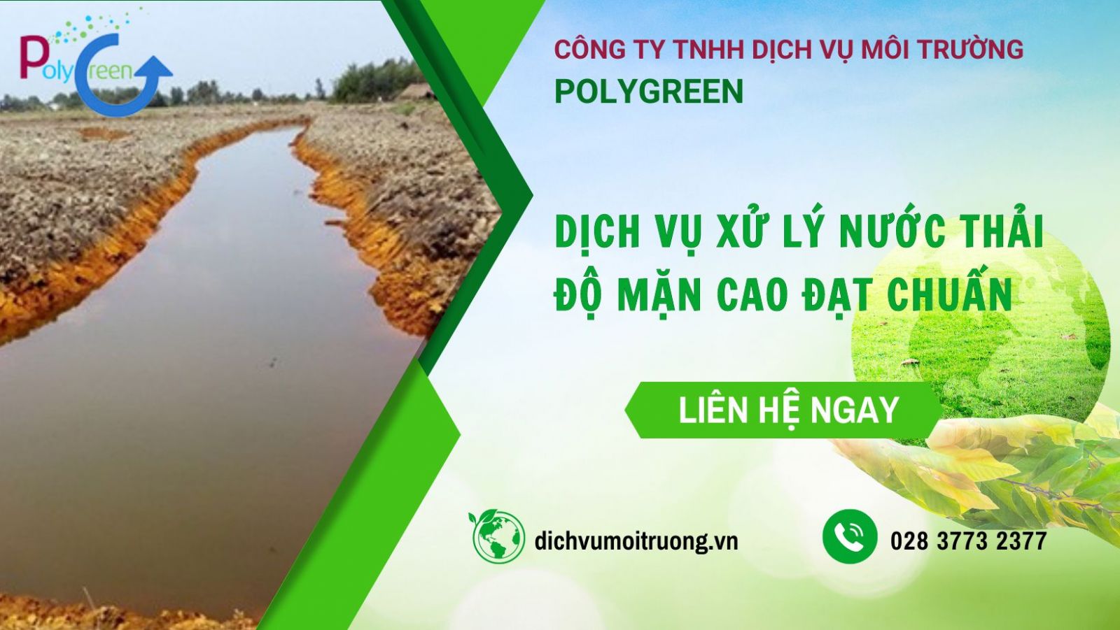 Polygreen xử lý nước thải độ mặn cao