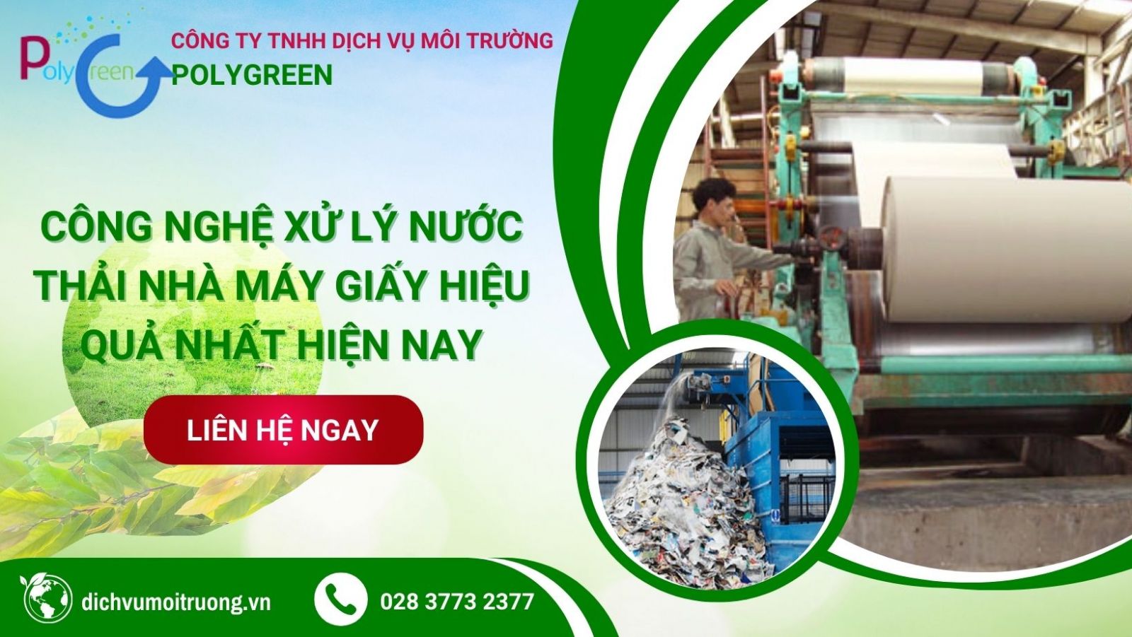 Polygreen - Địa chỉ thi công hệ thống xử lý nước thải nhà máy giấy